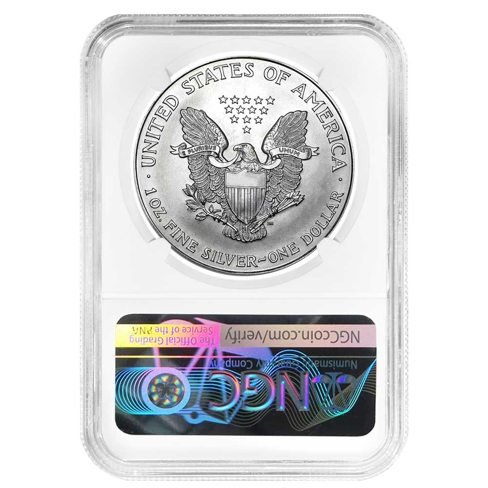 2008 $1 American Silver Eagle NGC MS69 Brown Label - Pinehurst Coins