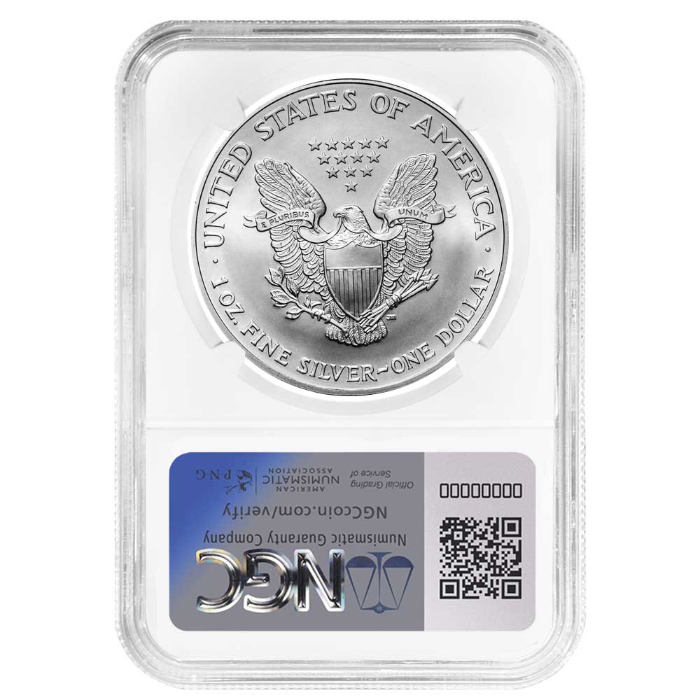 2004 $1 American Silver Eagle NGC MS69 Brown Label - Pinehurst Coins