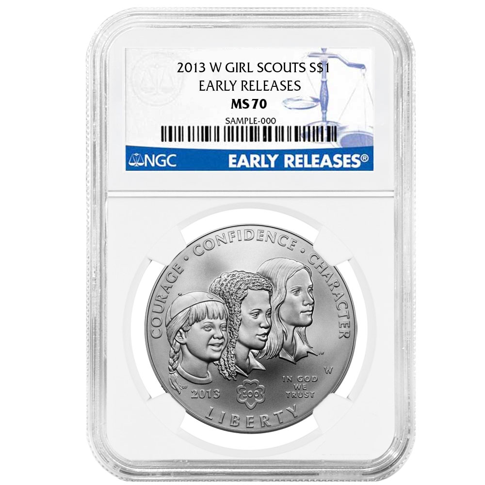 2013-W Silver Girl Scouts Dollar - Pinehurst Coins