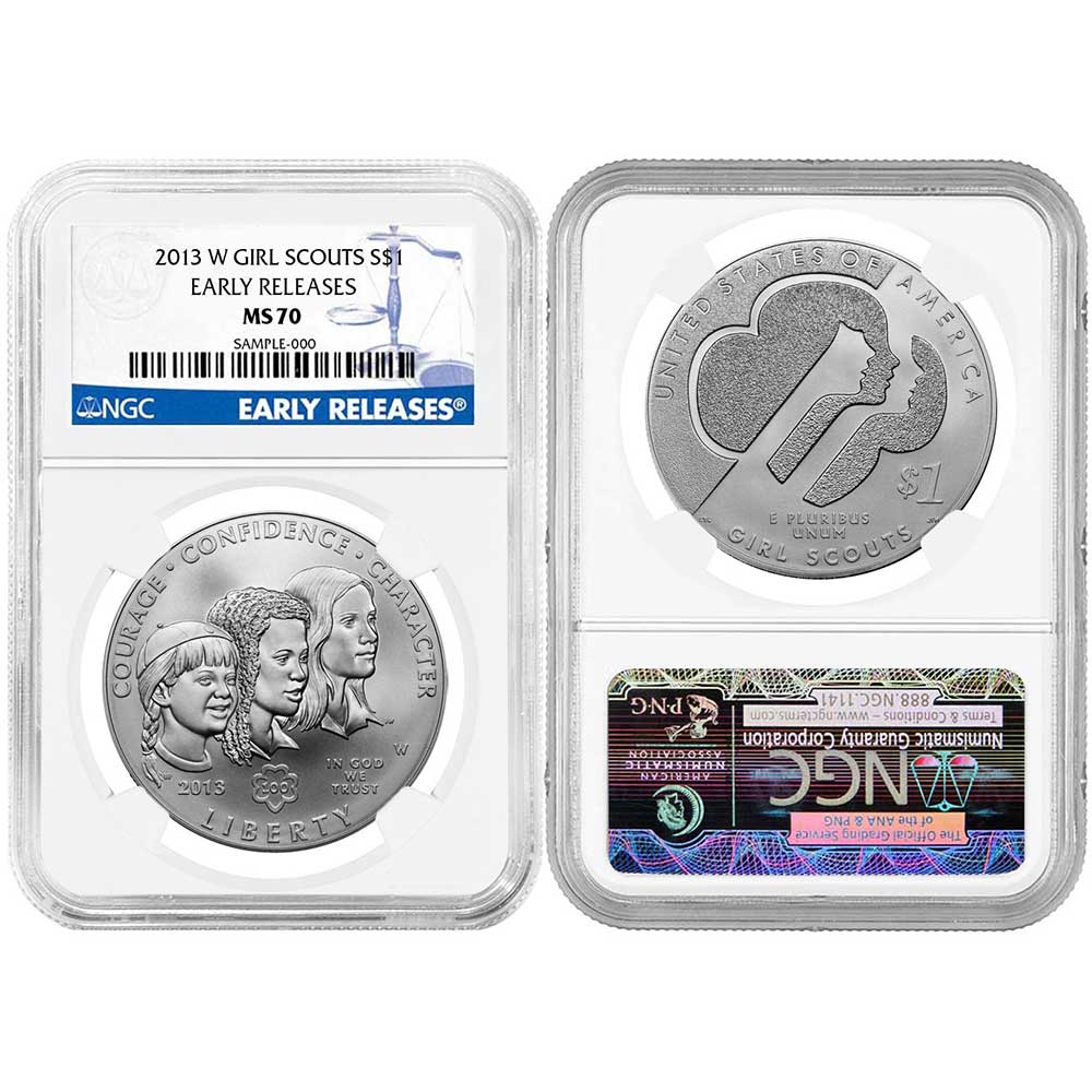 2013-W Silver Girl Scouts Dollar - Pinehurst Coins