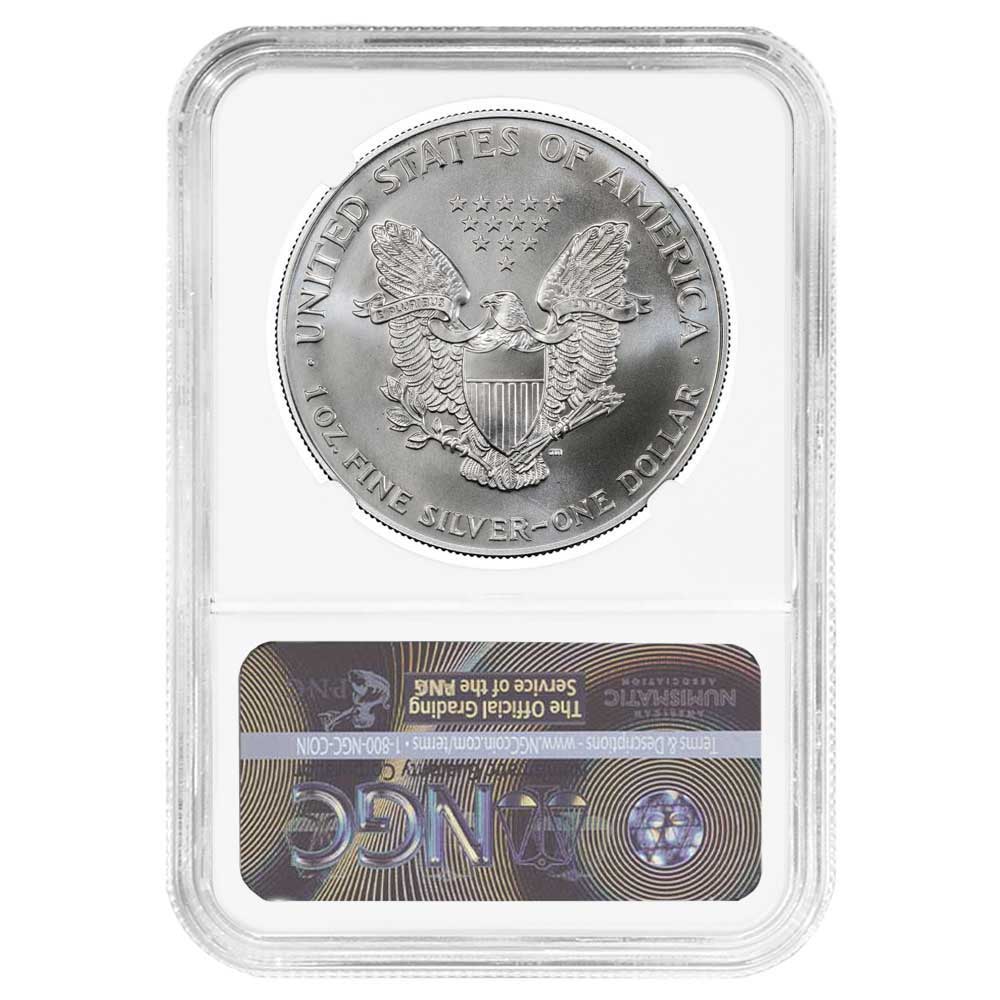 1998 $1 American Silver Eagle NGC MS69 Brown Label - Pinehurst Coins