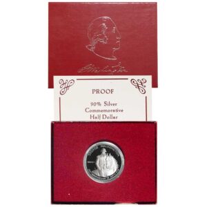1982-S Proof 50c Silver George Washington Half Dollar Box, OGP & COA
