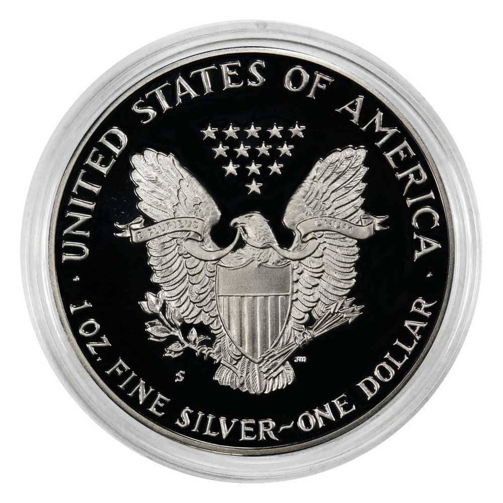 希少　サモア　1987年 10ドル シルバー 記念銀貨　SV999 1オンス 1987-S Proof $1 American Silver Eagle Box, OGP & COA - Pinehurst Coins