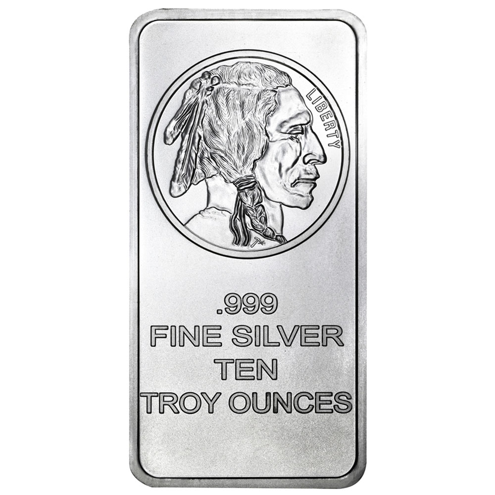 10 Troy oz Buffalo .999 Fine Silver Bar Sealed | eBay