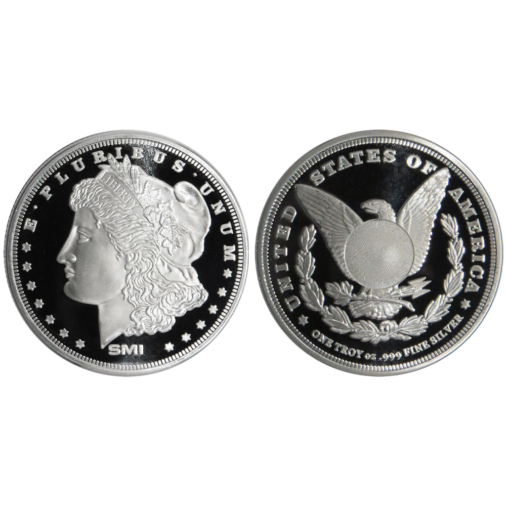 1 oz Morgan Design .999 Fine Silver Round Mint Mark SI - Pinehurst
