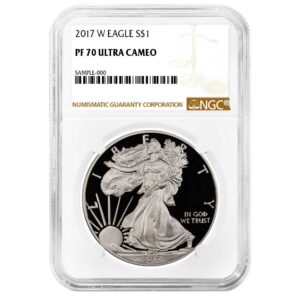 2017-W Proof $1 American Silver Eagle NGC PF70UC Brown Label