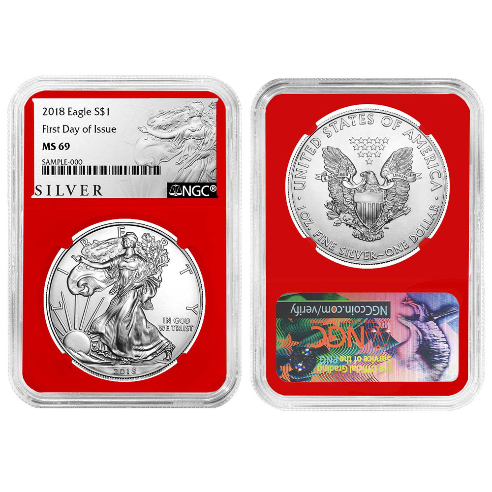 2018 $1 American Silver Eagle 3pc Set - Pinehurst Coins