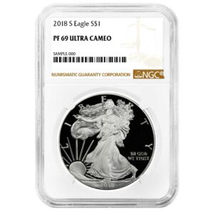 2018-S Proof $1 American Silver Eagle NGC PF69UC Brown Label