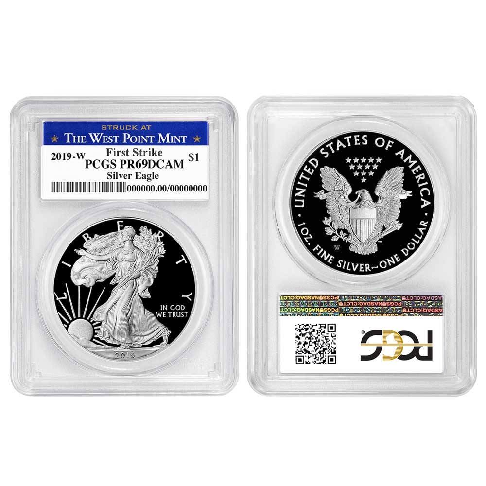 2019-W Proof $1 American Silver Eagle PCGS PR69DCAM First Strike