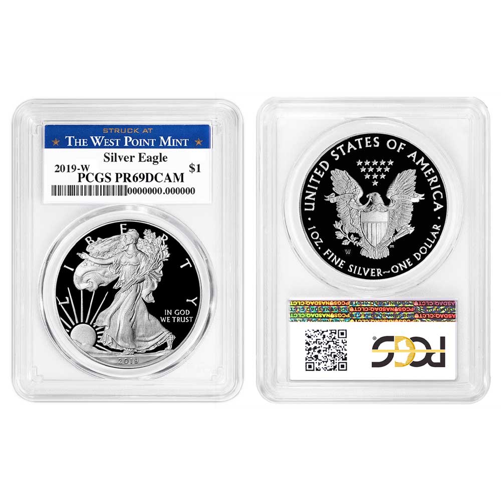 2019-W Proof $1 American Silver Eagle PCGS PR69DCAM West Point