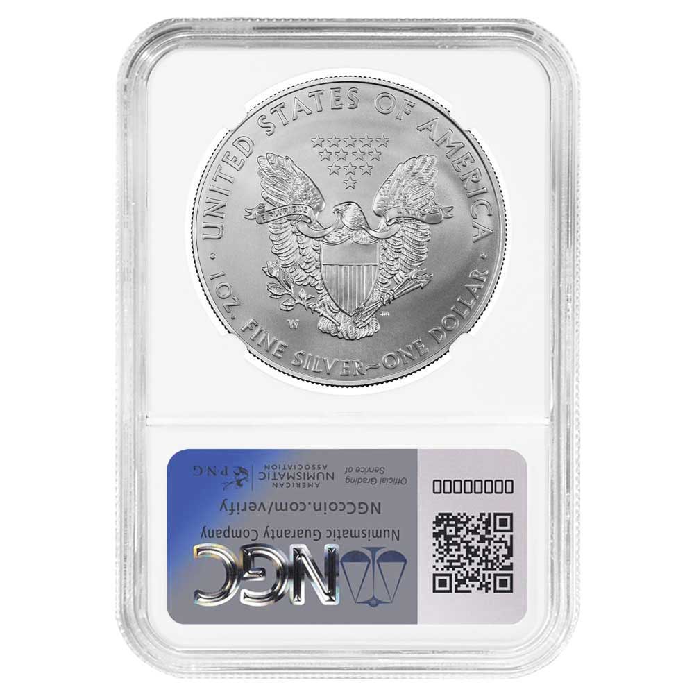 2011-W $1 Burnished American Silver Eagle 25th Anniversary NGC