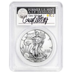 2016 $1 American Silver Eagle PCGS MS70 Gary Whitley Signature