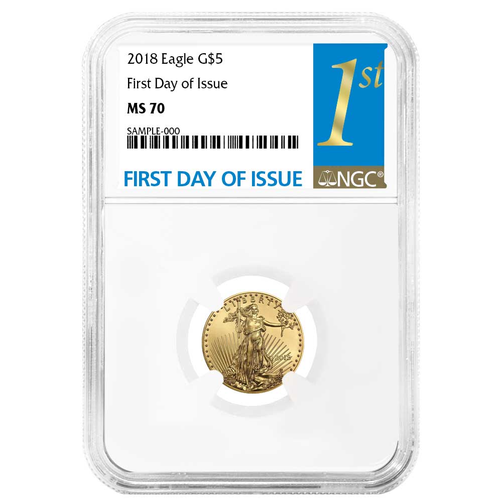 レア‼️ 2018年 NGC MS70 イーグル銀貨1オンス ゴールドコア 2018 $1 American Silver Eagle MS70 NGC - Early Releases | Great