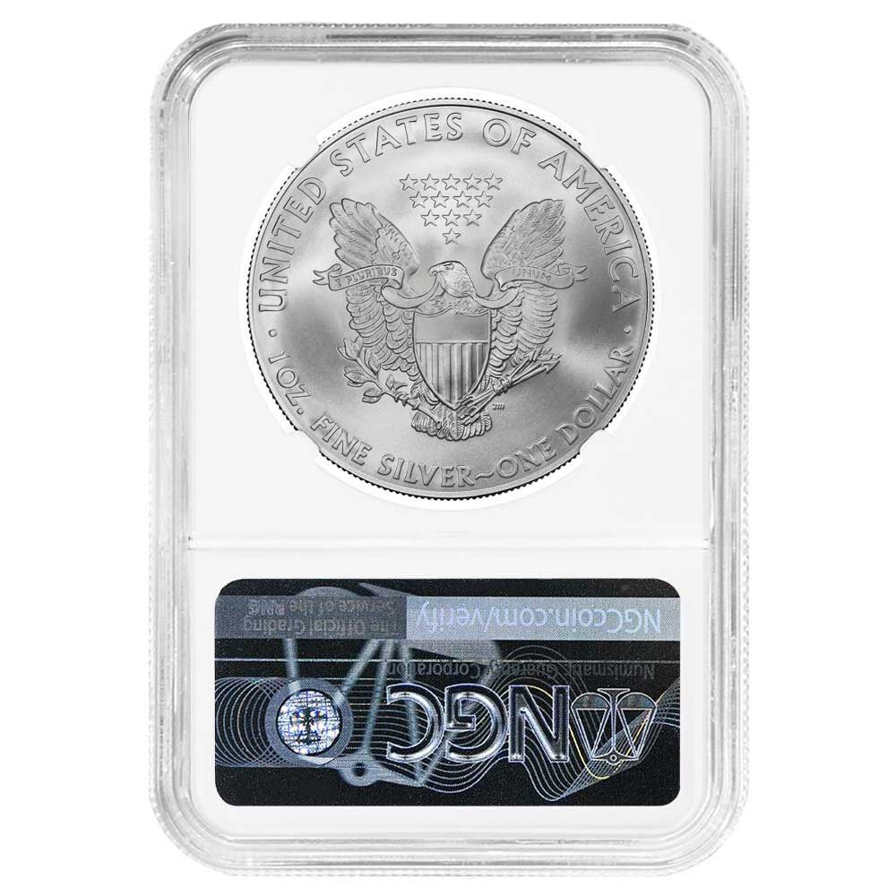 2010 $1 American Silver Eagle NGC MS70 Brown Label - Pinehurst Coins