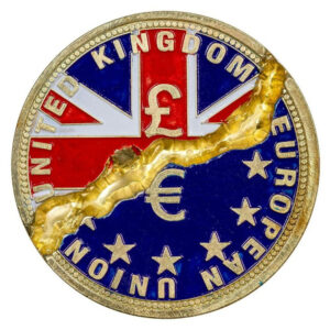 2020 Liberia Brass $1 Break-it Brexit Proof