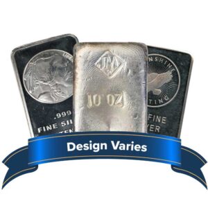 10 Troy oz Silver Bar .999 Fine Generic Impaired