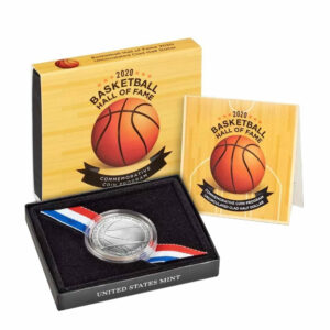 2020-D UNC Clad 50c Basketball Hall of Fame Half Dollar Box, OGP & COA