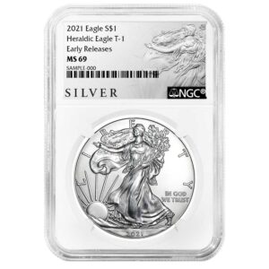2021 $1 Type 1 American Silver Eagle NGC MS69 ER ALS Label