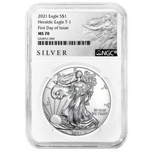 2021 $1 Type 1 American Silver Eagle NGC MS70 FDI ALS Label
