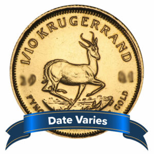 South African Gold Krugerrand 1/10 oz Random Year Uncirculated