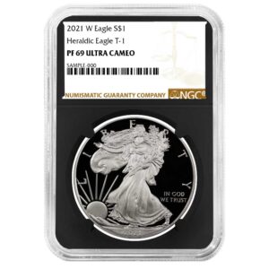 2021-W Proof $1 Type 1 American Silver Eagle NGC PF70UC Brown Label Retro Core