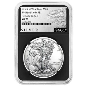2021 (W) $1 Type 1 American Silver Eagle NGC MS70 ALS Label Retro Core
