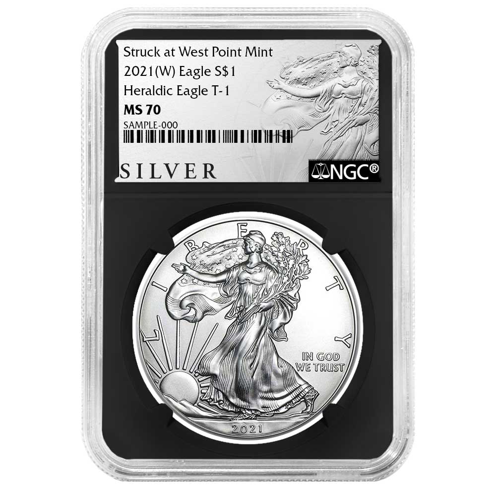 2021 (W) $1 Type 1 American Silver Eagle NGC MS70 ALS Label Retro Core
