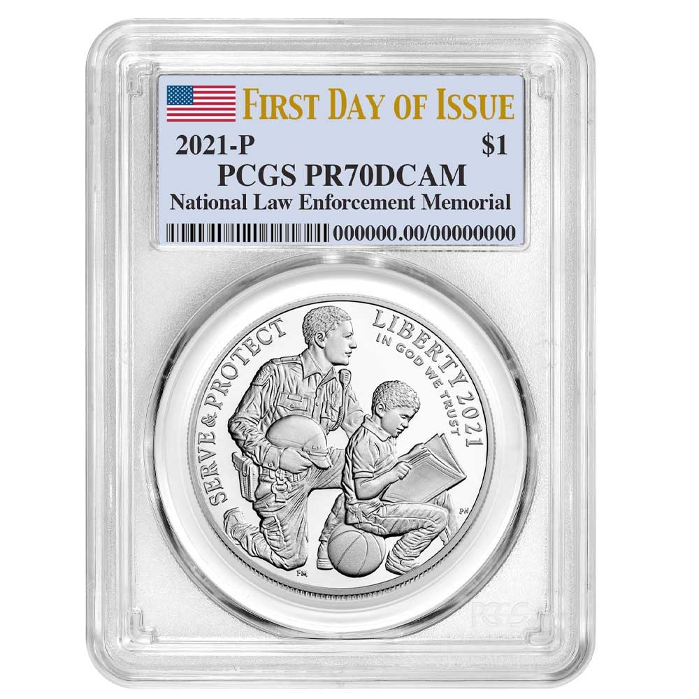 2021-P Proof $1 Law Enforcement Silver Dollar - Pinehurst Coins