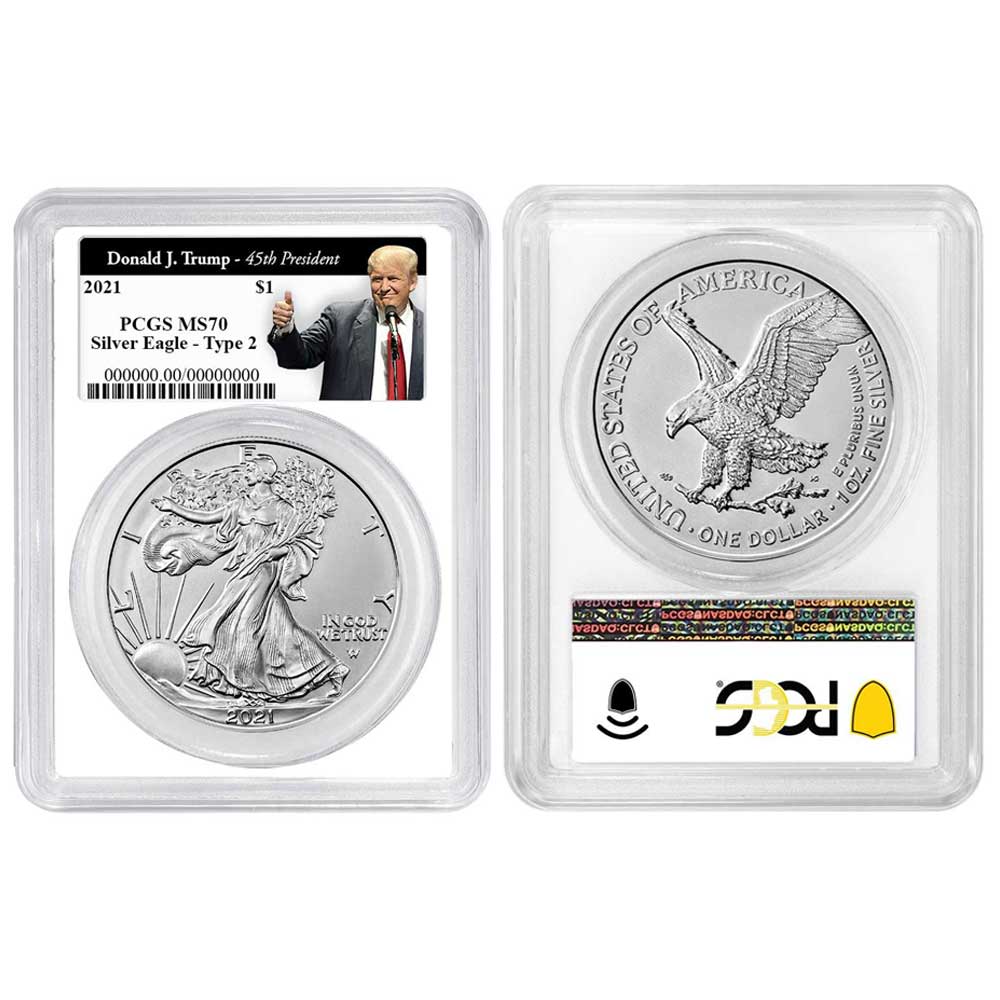 アメリカンイーグル 2021 $1 Type 2 American Silver Eagle | Pinehurst Coins