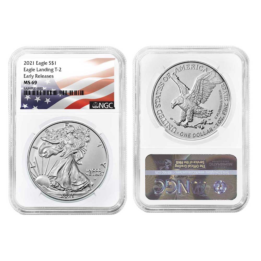 2021 $1 Type 2 American Silver Eagle | Pinehurst Coins