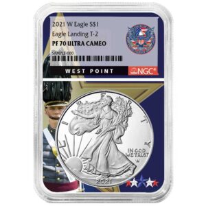 2021-W Proof $1 Type 2 American Silver Eagle NGC PF70UC West Point Core
