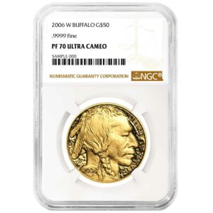 2006-W Proof $50 American Gold Buffalo NGC PF70UC Brown Label
