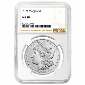 2021 $1 Morgan Silver Dollar NGC MS70 Brown Label