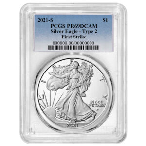 2021-S Proof $1 Type 2 American Silver Eagle PCGS PR69DCAM FS Blue Label