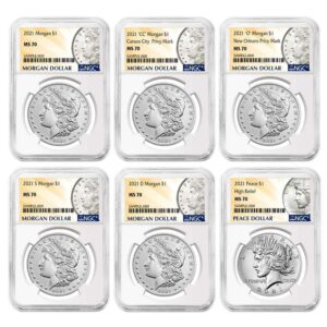 2024-S Reverse Proof Morgan and Peace Dollar Set NGC PF69