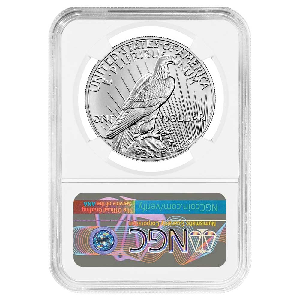 2021 $1 Peace Silver Dollar NGC MS70 100th Anni. Label - Pinehurst