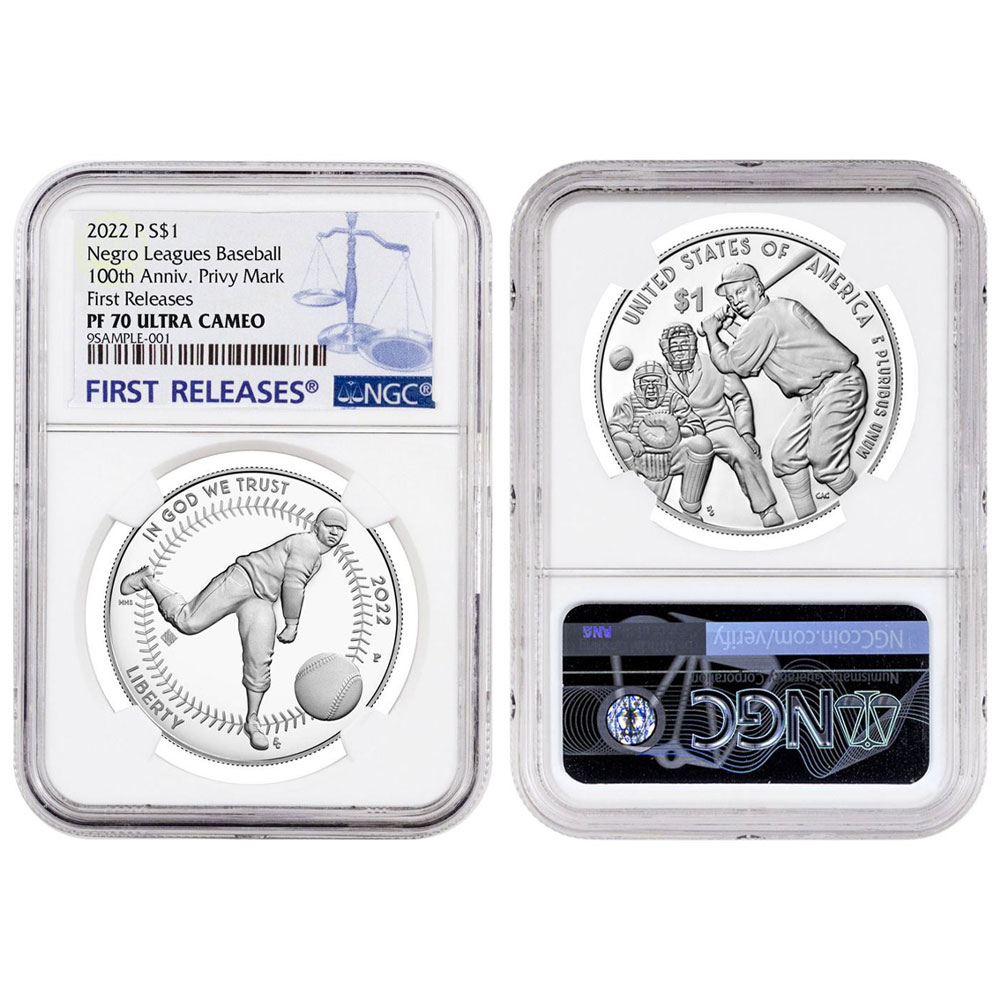 2022-P Proof Negro Leagues Silver Dollar NGC PF70 UC FR