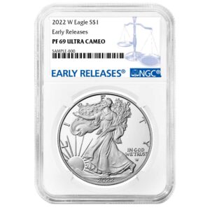 2022-W Proof $1 American Silver Eagle NGC PF69UC ER Blue Label