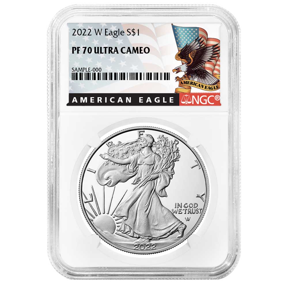 2022-W Proof $1 American Silver Eagle NGC PF70UC Black Label