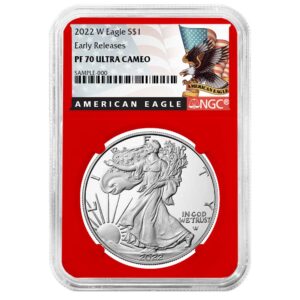 2022-W Proof $1 American Silver Eagle NGC PF70UC ER Black Label Red Core