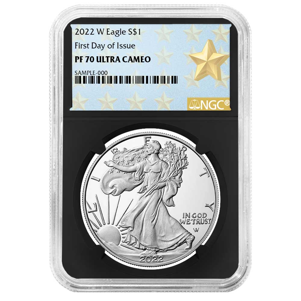 2022-W Proof $1 American Silver Eagle NGC PF70UC FDI West Point Star Label Retro Core