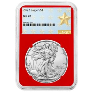 2022 $1 American Silver Eagle NGC MS70 West Point Star Label Red Core