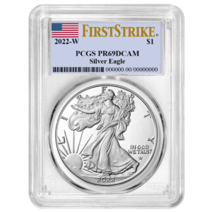 2022-W Proof $1 American Silver Eagle PCGS PR69DCAM FS Flag Label