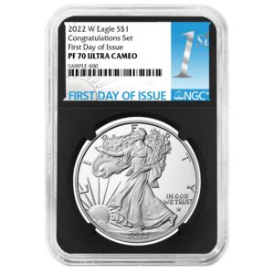 2022-W Proof $1 American Silver Eagle Congratulations Set NGC PF70UC FDI First Label Retro Core