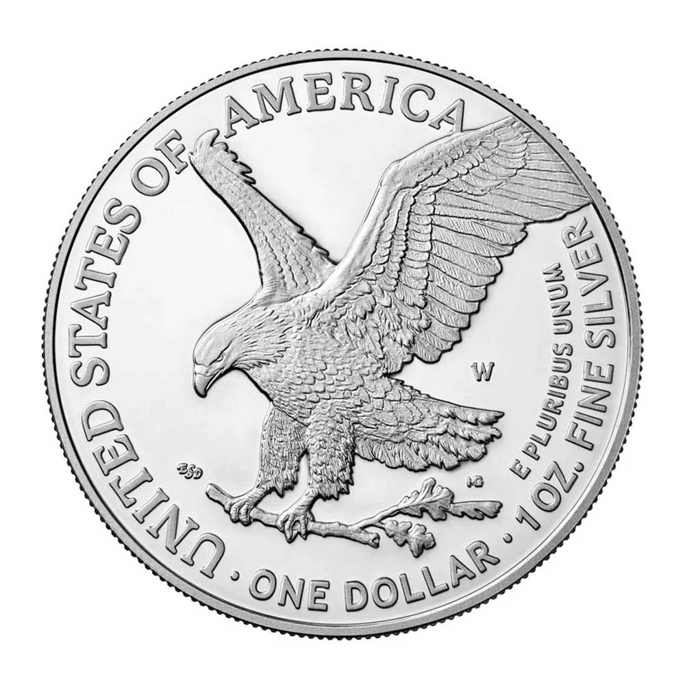 2022-W Proof $1 American Silver Eagle Box, OGP & COA - Pinehurst Coins