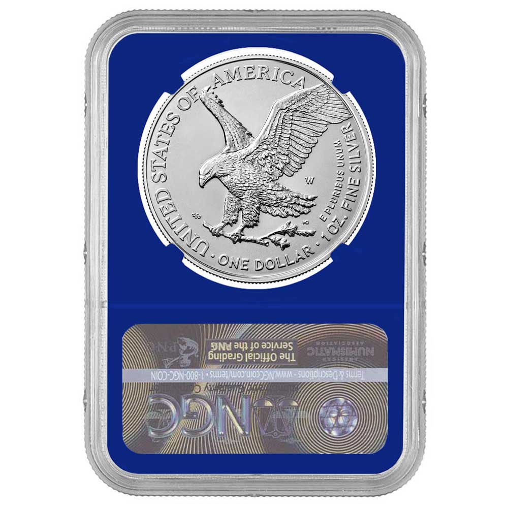 2022-W Burnished $1 American Silver Eagle NGC MS70 FDI First Label