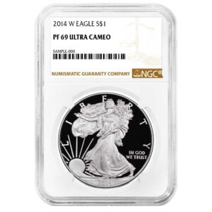 2014-W Proof $1 American Silver Eagle NGC PF69UC Brown Label