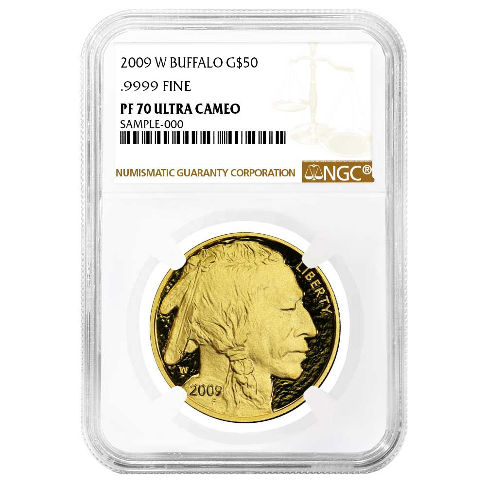 2009-W Proof $50 Gold Buffalo Coin - NGC PF70UC Brown Label