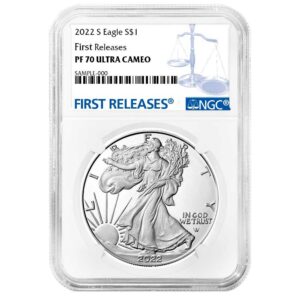 2022-S Proof $1 American Silver Eagle NGC PF70UC FR Blue Label