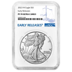 2023-W Proof $1 American Silver Eagle NGC PF70UC ER Blue Label